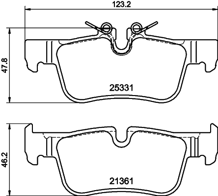 HELLA-PAGID Fékbetét, mind 8DB355021-681_HELP