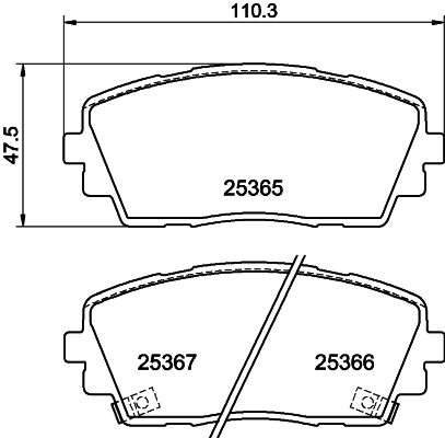 HELLA-PAGID Első fékbetét 8DB355020-611