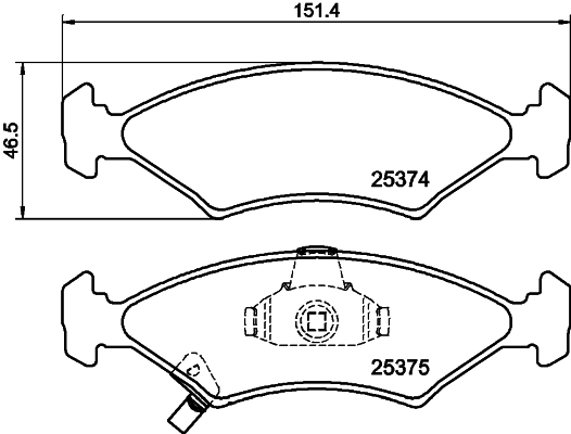 HELLA-PAGID Első fékbetét 8DB355019-891