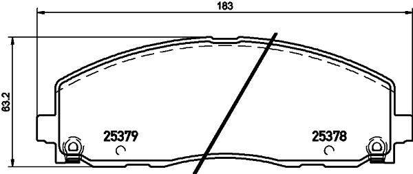 HELLA-PAGID Első fékbetét 8DB355020-571