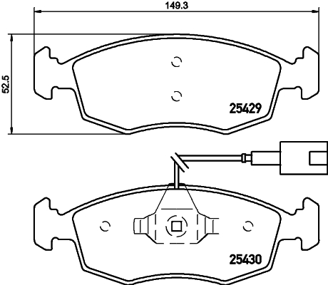 HELLA-PAGID Első fékbetét 8DB355019-651