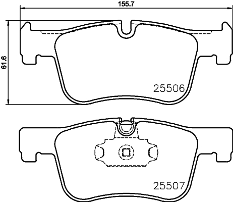 HELLA-PAGID Első fékbetét 8DB355019-771