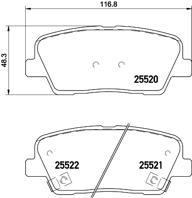 HELLA-PAGID Fékbetét, mind 8DB355023-041_HELP