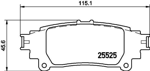 HELLA-PAGID Hátsó fékbetét 8DB355020-001