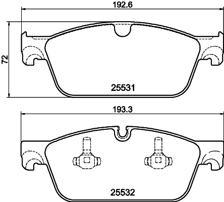 HELLA-PAGID Első fékbetét 8DB355020-841