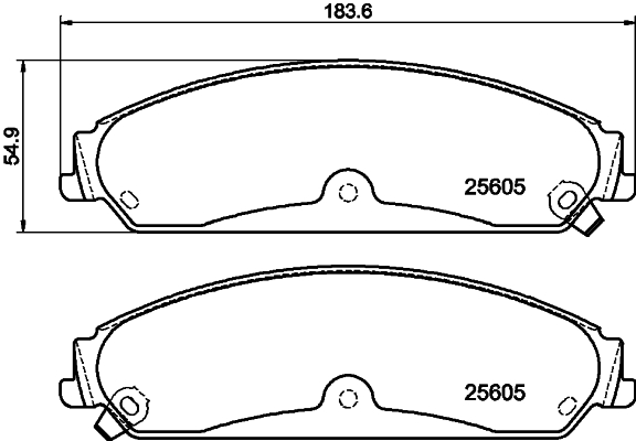 HELLA-PAGID Első fékbetét 8DB355020-541