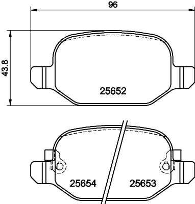 HELLA-PAGID Fékbetét, mind 8DB355020-761_HELP