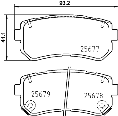 HELLA-PAGID Fékbetét, mind 8DB355020-851_HELP