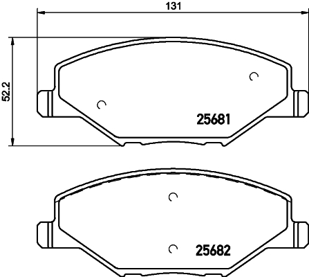 HELLA-PAGID Első fékbetét 8DB355020-521