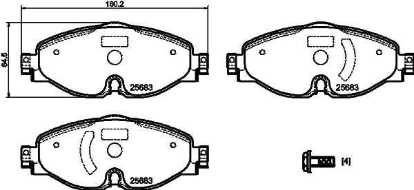 HELLA-PAGID Fékbetét, mind 8DB355023-171_HELP