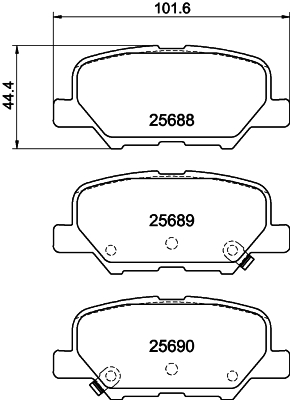 HELLA-PAGID Fékbetét, mind 8DB355020-291_HELP