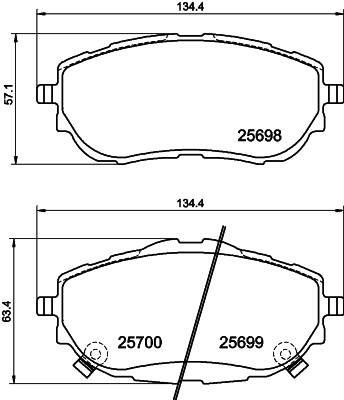 HELLA-PAGID Fékbetét, mind 8DB355020-281_HELP