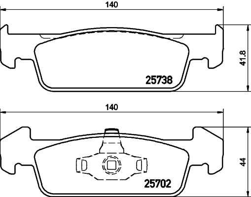 HELLA-PAGID Első fékbetét 8DB355020-421