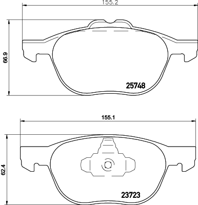 HELLA-PAGID Fékbetét, mind 8DB355020-411_HELP