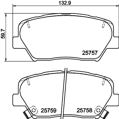 HELLA-PAGID Fékbetét, mind 8DB355020-871_HELP