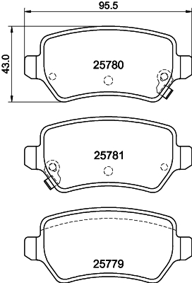 HELLA-PAGID Fékbetét, mind 8DB355040-611_HELP