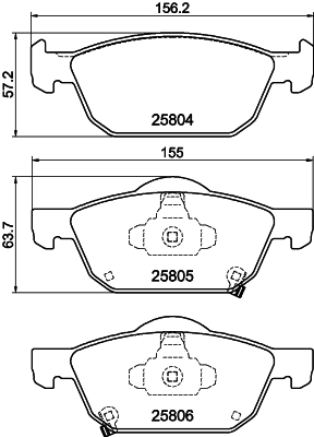 HELLA-PAGID Első fékbetét 8DB355021-431_HELP