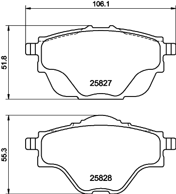 HELLA-PAGID Hátsó fékbetét 8DB355021-001