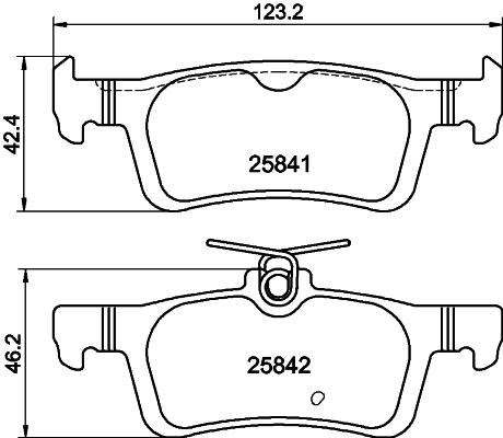 HELLA-PAGID Fékbetét, mind 8DB355031-761_HELP