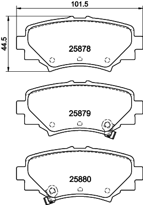 HELLA-PAGID Fékbetét, mind 8DB355021-411_HELP