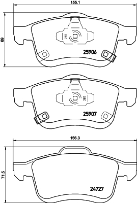 HELLA-PAGID Fékbetét, mind 8DB355021-451_HELP