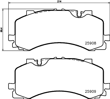 HELLA-PAGID Első fékbetét 8DB355036-471_HELP