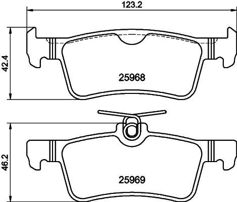 HELLA-PAGID Fékbetét, mind 8DB355021-701_HELP