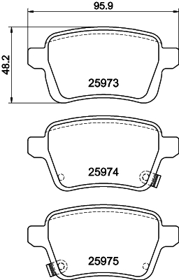 HELLA-PAGID Fékbetét, mind 8DB355021-441_HELP