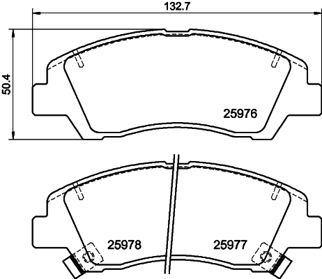 HELLA-PAGID Fékbetét, mind 8DB355023-001_HELP