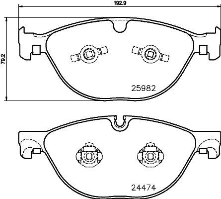 HELLA-PAGID Fékbetét, mind 8DB355021-381_HELP