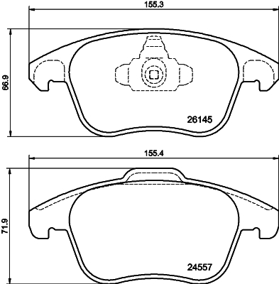 HELLA-PAGID Fékbetét, mind 8DB355040-141_HELP