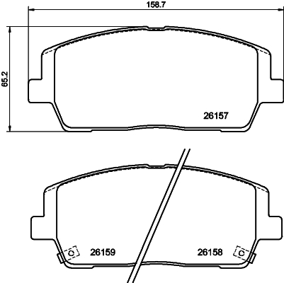 HELLA-PAGID Fékbetét, mind 8DB355040-011_HELP