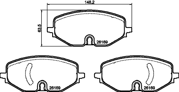 HELLA-PAGID Fékbetét, mind 8DB355040-801_HELP