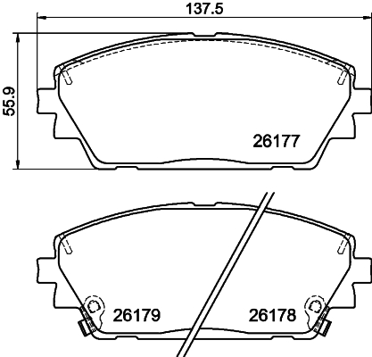 HELLA-PAGID Fékbetét, mind 8DB355040-271_HELP