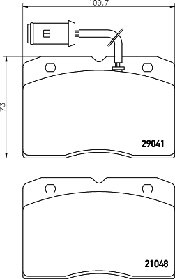 HELLA-PAGID Első fékbetét 8DB355005-481