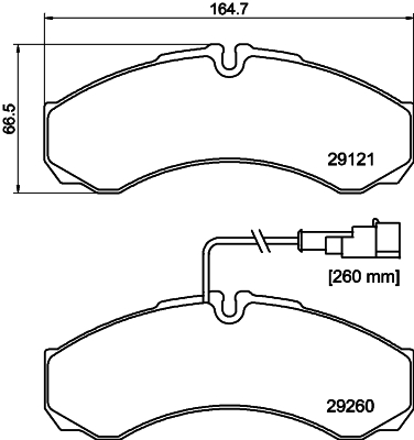 HELLA-PAGID Hátsó fékbetét 8DB355005-431