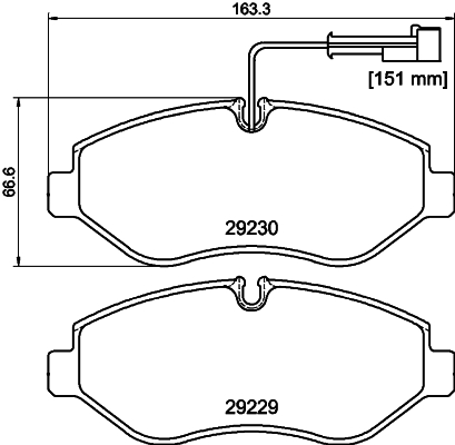 HELLA-PAGID Első fékbetét 8DB355005-611