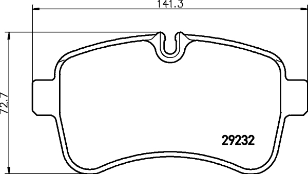 HELLA-PAGID Hátsó fékbetét 8DB355005-551