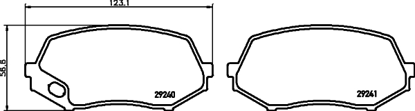 HELLA-PAGID Első fékbetét 8DB355005-591