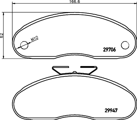 HELLA-PAGID Első fékbetét 8DB355005-321