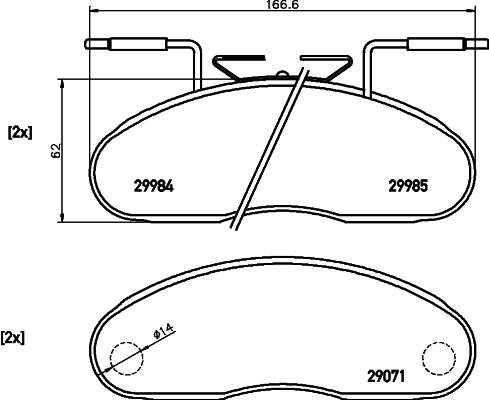 HELLA-PAGID Első fékbetét 8DB355005-341