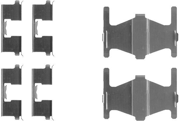 HELLA-PAGID Tartozékkészlet, tárcsafékbetét 8DZ355202-581