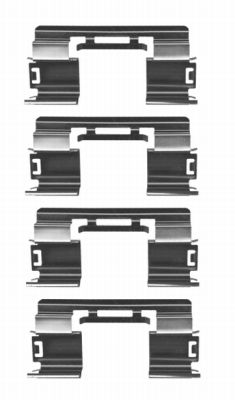 HELLA-PAGID Tartozékkészlet, tárcsafékbetét 8DZ355204-351