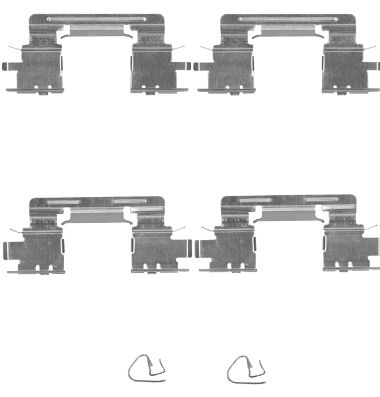 HELLA-PAGID Tartozékkészlet, tárcsafékbetét 8DZ355204-911