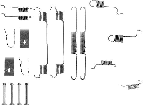 HELLA-PAGID Tartozékkészlet, fékpofa 8DZ355201-061