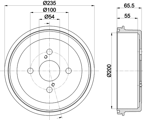 HELLA-PAGID Fékdob 8DT355302-161