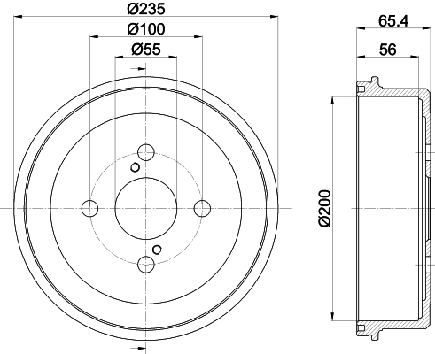 HELLA-PAGID Fékdob 8DT355301-501