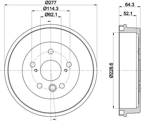 HELLA-PAGID Fékdob 8DT355300-031