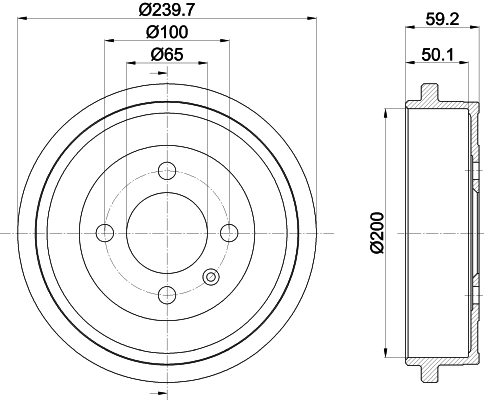 HELLA-PAGID Fékdob 8DT355301-571