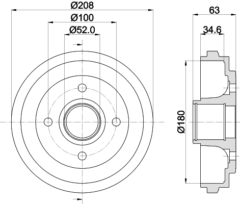 HELLA-PAGID Fékdob 8DT355300-381